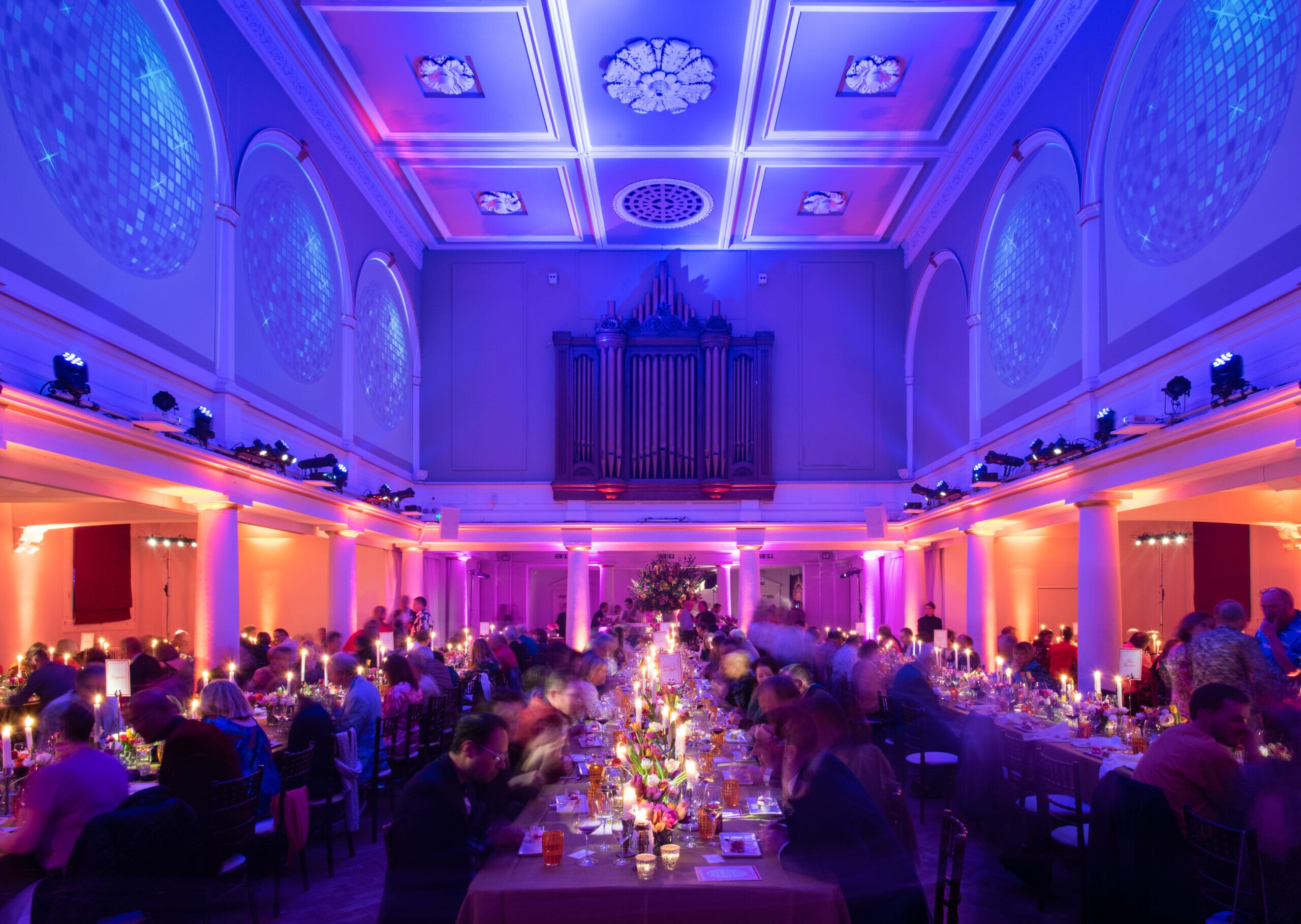 Guests enjoying dinner at a private party at One Marylebone, London